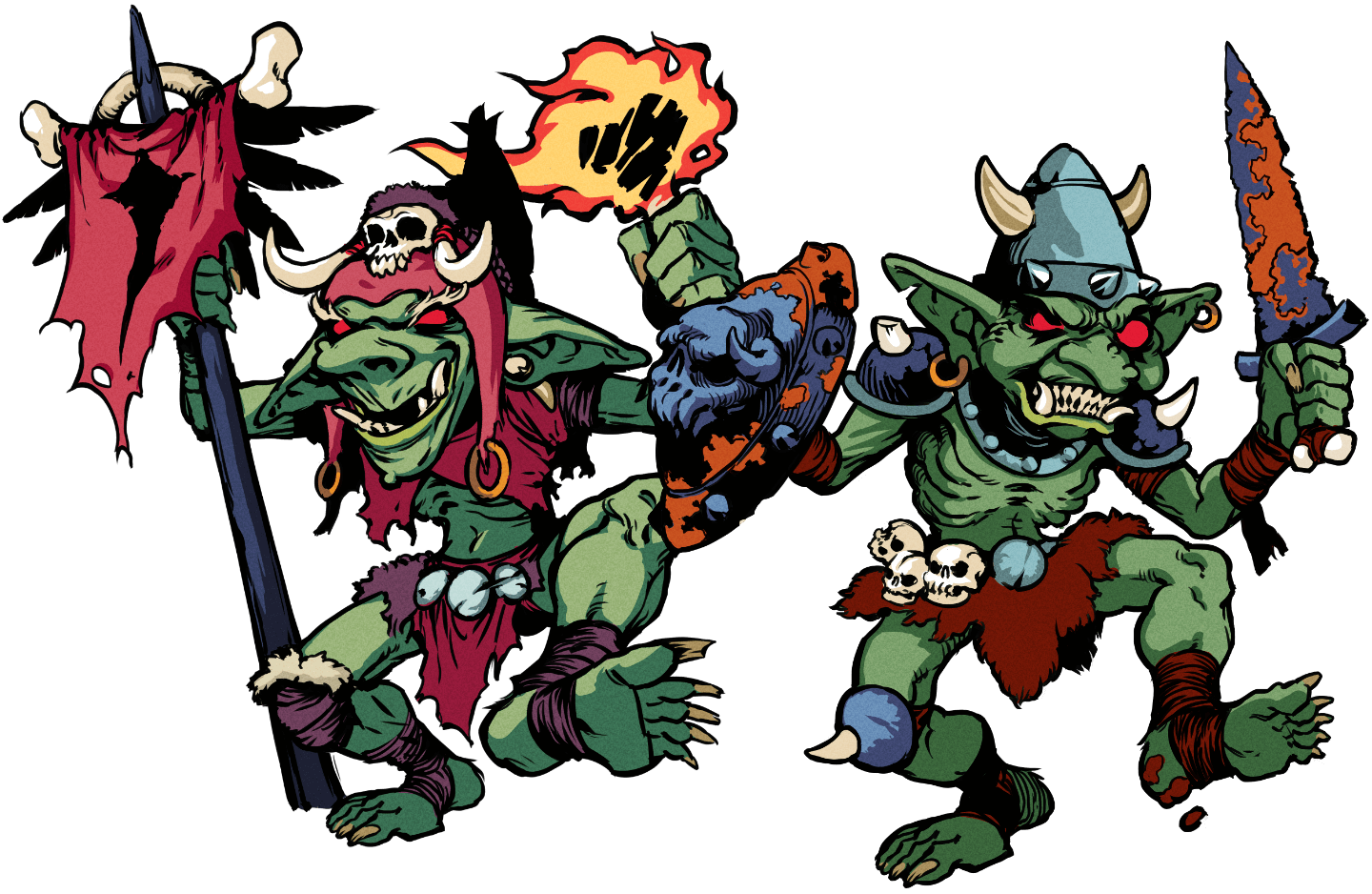 Two goblins from the game Taelmoor